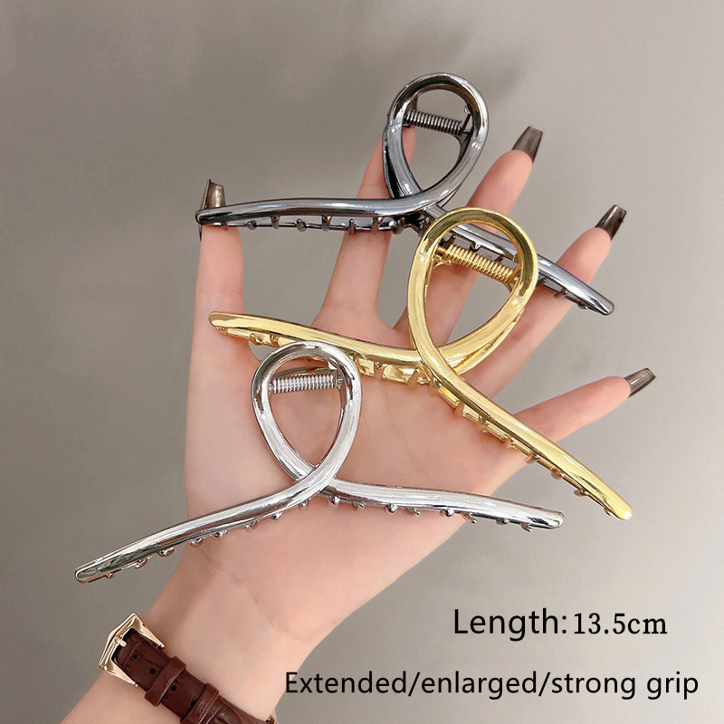 Hair Clip Claw Large - Fermaglio per capelli alto e metallo,