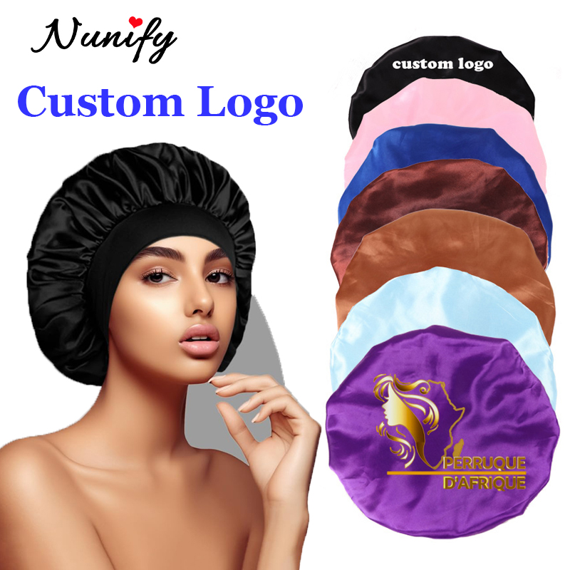 Satin Hair Bonnet - 10 Pezzi Cuffie in Raso Personalizzabili