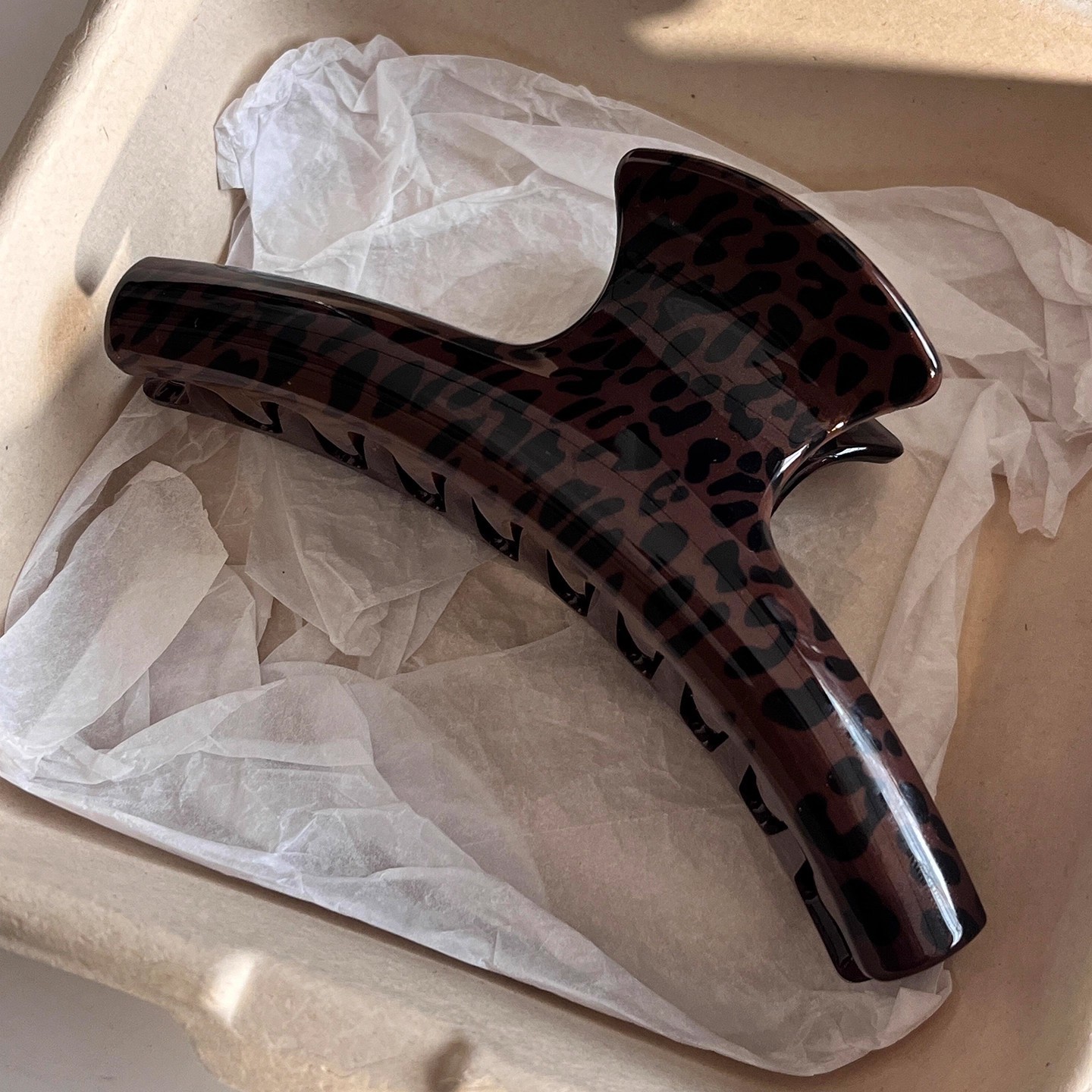2 pezzi vintage stampa leopard - Hair Clip Claw Large recensione e prezzo